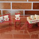 Lot of 3 Avon Teddy Bear Ornaments Collection 1 on Bench 1 in Wagon 1 in Chair Lot of 3 Avon Teddy Bear Ornaments Collection 1 on Bench 1 in Wagon 1 in Chair