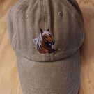 Horse Khaki Baseball Cap New Adjustable No Tags Pony Hat New 100% Cotton