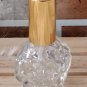 Rose Art Clear Refillable Perfume Atomizer Long Spray Clear Bottle Gold Cap