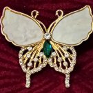 Butterfly Brooch Golden Emerald Green White Color Gift Boxed Lapel Sweater Pin Butterfly Brooch Golden Emerald Green White Color Gift Boxed Lapel Sweater Pin