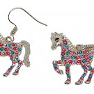 Silvery Color Prancing Horse shape Pierced Earrings Gifts Studs pierce earring