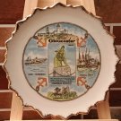 Gloucester Decorative Plate Fishermans Memorial Harbor Landmarks Boating Scallop