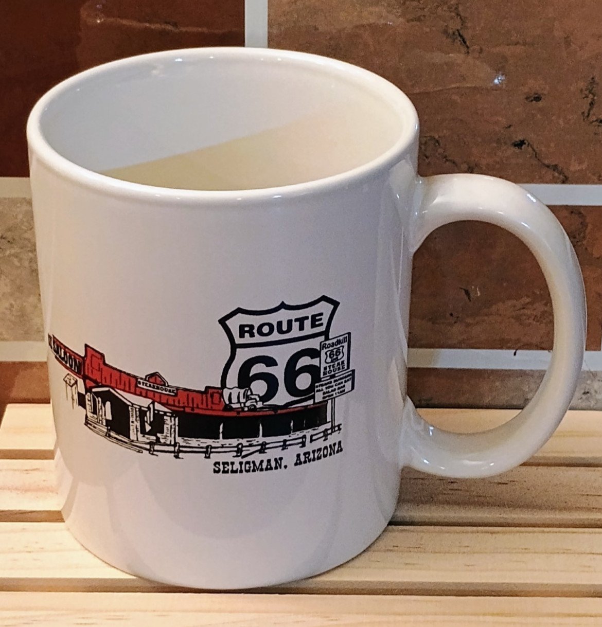 Route 66 Roadkill Cafe Coffee Mug Cup 12 oz Seligman Arizona Bar Grill Souvenir