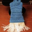 Lt Blue Knit Flapper Dress Handmade in Oregon for 11 1/2" Dolls