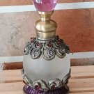 Purple Diamond Accents Refillable Silvery 0.51oz Round Glass Perfume Bottle NWOT Purple Diamond Accents Refillable Silvery 0.51oz Round Glass Perfume Bottle NWOT