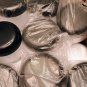 22 Pack 8 oz Solid White Plastic Jars with Black Screw-on Lids Makeup Creams