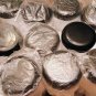 22 Pack 8 oz Solid White Plastic Jars with Black Screw-on Lids Makeup Creams