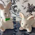 Easter Russ Berrie Miniature White Rabbits #5538 Porcelain Bunny Bunnies VGC