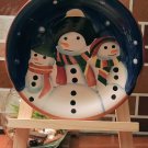 Spirits Bright EHI SNOWMEN Christmas Snowman Single Salad Plate Xmas