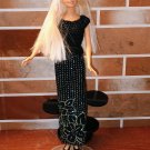 Black Blue Green Knitted Top Evening Dress Handmade Oregon for 11 1/2" Doll Black Blue Green Knitted Top Evening Dress Handmade Oregon for 11 1/2" Doll