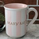 Vintage MARY KAY Collectible Pink White Stripes Ceramic Coffee Mug Gold Letters Vintage MARY KAY Collectible Pink White Stripes Ceramic Coffee Mug Gold Letters
