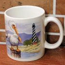 Vintage Crossroads San Francisco Lighthouse Pelicans Coastal Coffee Mug Cup Cude