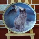 United in Sprit Masters of the Land and Sky Collector Plate Wolf Eagle #2646F