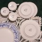 13 Pcs Blue Chintz Farberware Casual Concepts 211 Dishwasher Microwave Dishes