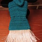 Turquoise Teal Knit Flapper Dress Handmade in Oregon for 11 1/2" Dolls