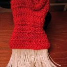 Dark Red Knit Flapper Dress Handmade in Oregon for 11 1/2" Dolls