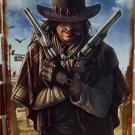 Old Western Cowboy Tin Metal Sign Old Western Cowboy Tin Metal Sign