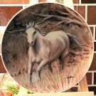 Tone World Hautman Brothers 2001 Beautiful White Running Horse Collectors Plate
