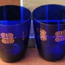 2 Bohemian Cobalt Blue Drink Glasses Federated Department Stores Exclusive WOT