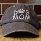 Gray DOG MOM Baseball Cap White Lettering Adjustable Pup Puppy Hat New No tags