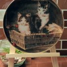Franklin Mint Heirloom A Basket of Love Jules Leroy Cat Collectors Plate Kittens