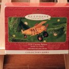 2001 Hallmark 1930 Custom Biplane Kiddie Car Classics Keepsake Ornament Yellow