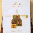 2006 Hallmark Keepsake Christmas Ornament Keeping It Reel Fisherman's Vest Fish