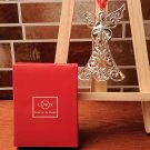 Lenox Christmas Angel Ornament Sparkle and Scroll Multi-Crystal Silverplate IOB