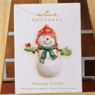 2007 Hallmark Welcome Friends Christmas Keepsake Ornament Cute Snowman Red Bird