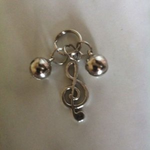 Music Note Dog/ Cat Tag With Bells