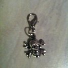 Skull And Bones Handbag/ Zipper/ Purse Charm - goth