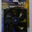 Kingwin CFY-012LB 120mm Long Life Bearing Yellow Case Fan, 950 RPM