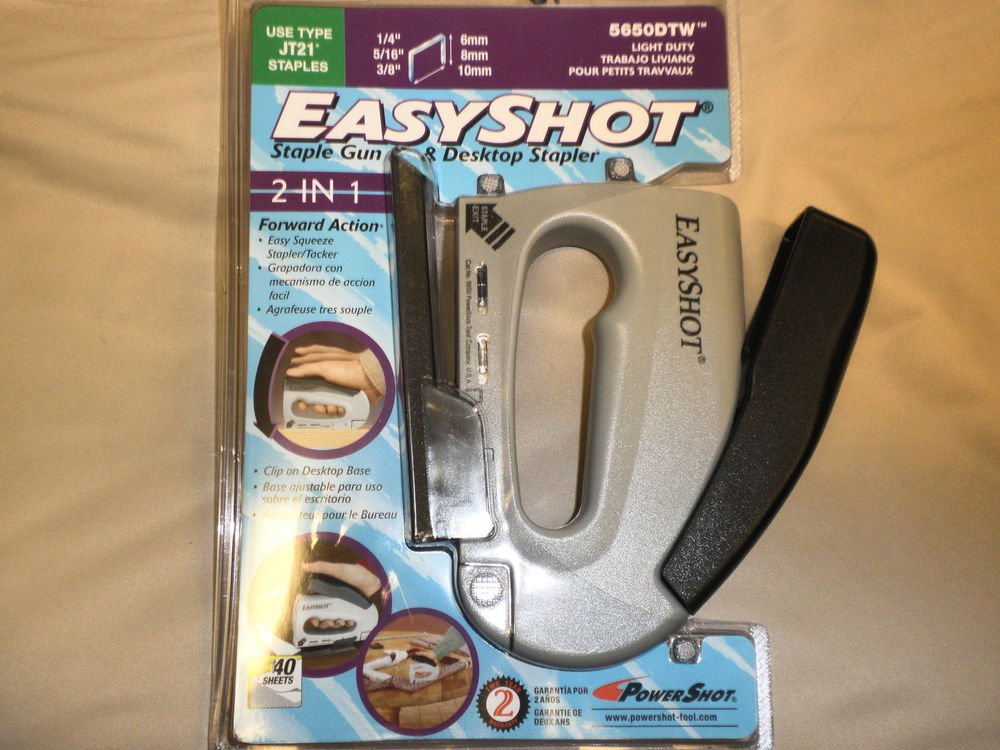 Powershot Easyshot Staple Gun & Desktop Stapler 2 In 1 Forward Action