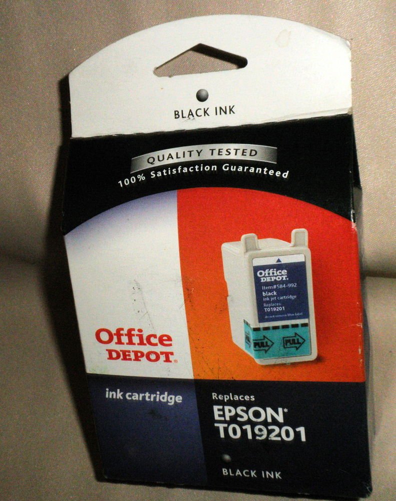 Office Depot Ink Cartridge Replaces Epson TO19201 Black Ink #584-992