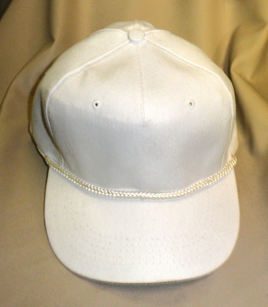 Quality Caps By George Unisex White Adjstable Baseball Cap