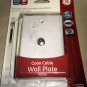 GE White Audio / Video "F" Type Coax Cable Wall Plate #73239