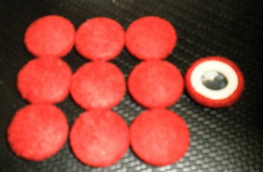Troyer Products Button / Trim Screw Caps - Red  Package 15