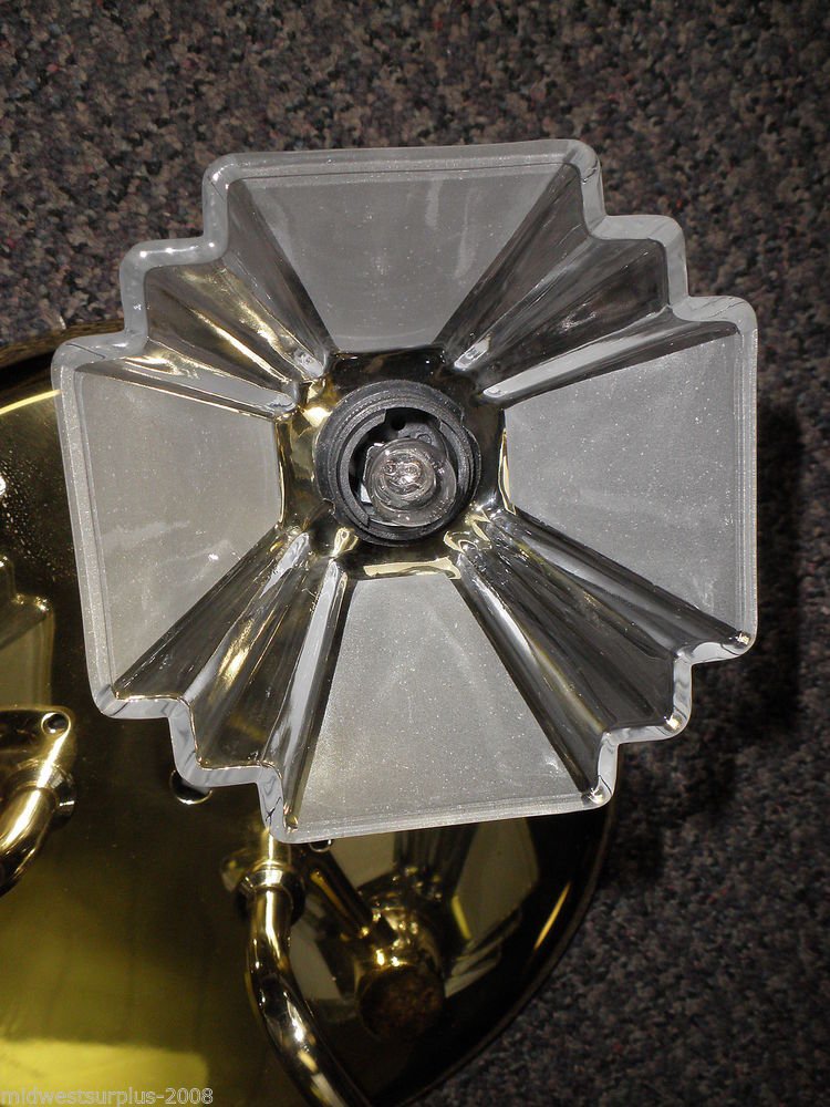 ITC 12V Triple 10" PB Ceiling Light Fixture W/ITC112 Frosted Globes