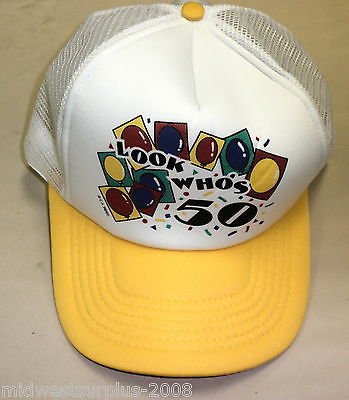 James River Corp. " Look Who's 50 " White / Yellow Baseball Cap
