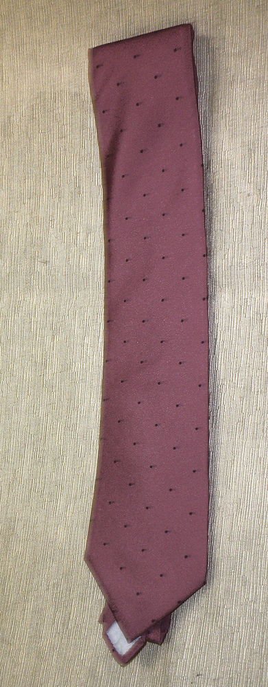US Air By Anthony Ent. Inc. Mauve With Black Polka Dots Neck Tie
