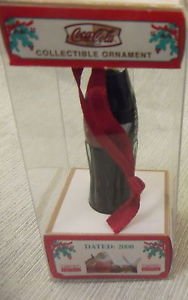 Coke Coca-Cola 2000 Miniature Contour Bottle Ornament  UPC:752203560033