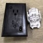 Hubbell / Wirecon Brown Self Contained Single Flush Mount Receptacle #WDR15BRSSP