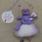 Russ Purrfect Kitty - Lavender Fabric Kitty Elements Ornament #22825E-02