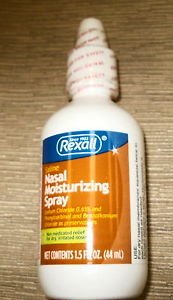 Rexall Saline Nasal Moisturizing Spray 1.5 Oz. UPC:370030659128