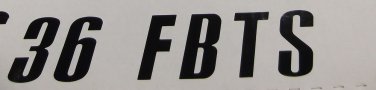 Jayco RV Decal Black "36 FBTS"  #0240842