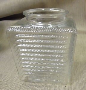 Sunlink Square Clear Jelly Jar Glass Light Shade #BG19102400 UPC:710534476881