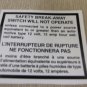 RV Safety Decal "Safety Break-Away Switch"  Bi-Lingual  UPC:710534473835