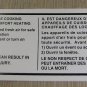RV Safety Decal "It is Not Safe To Use Cooking Appliances" Bi-Lingua UPC:7105344