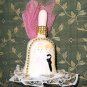 Sitco White Ceramic Embossed Couple Bell #2115