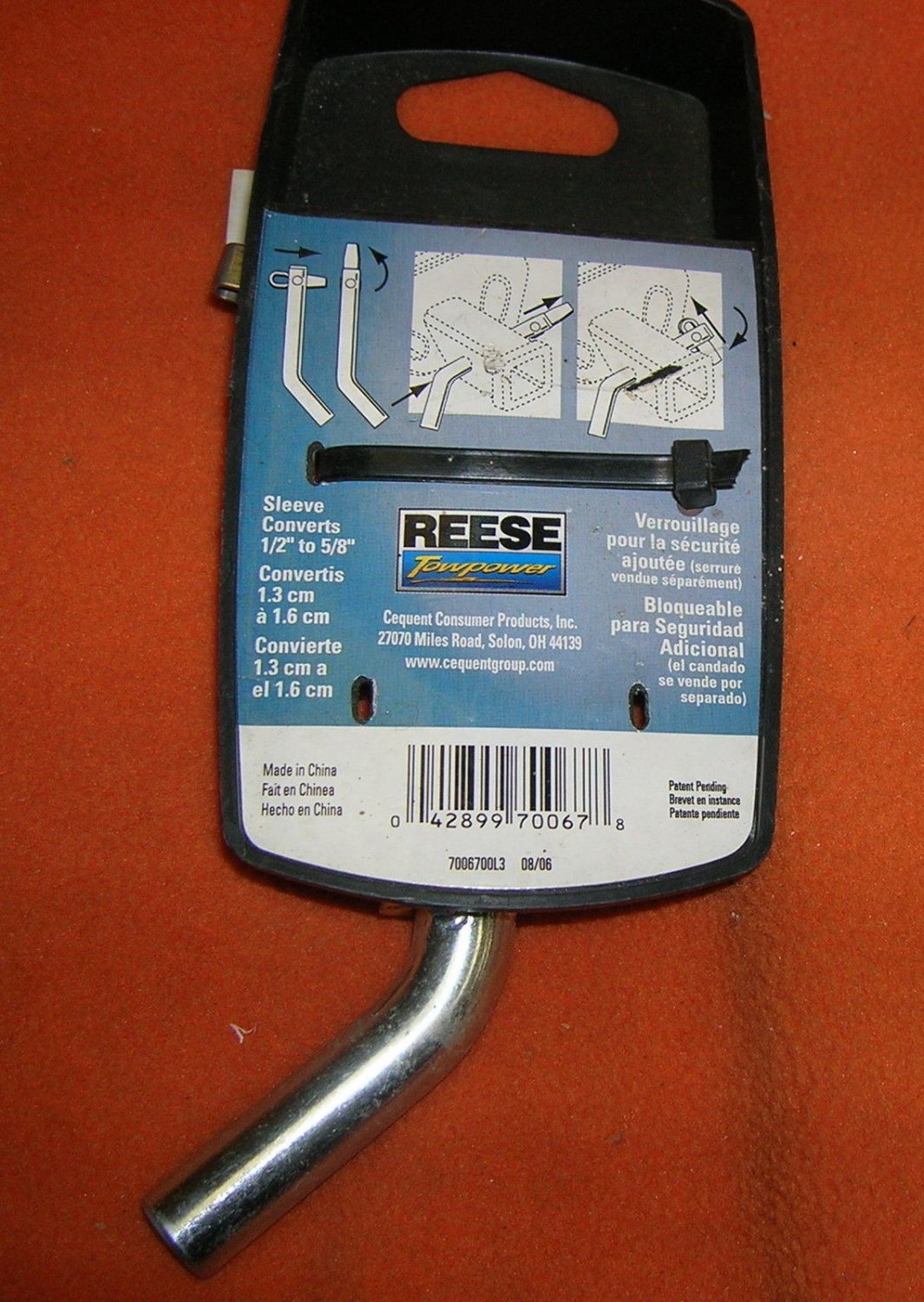 Reese AntiTheft Lockable Hitch Pin 7006700 UPC042899700678